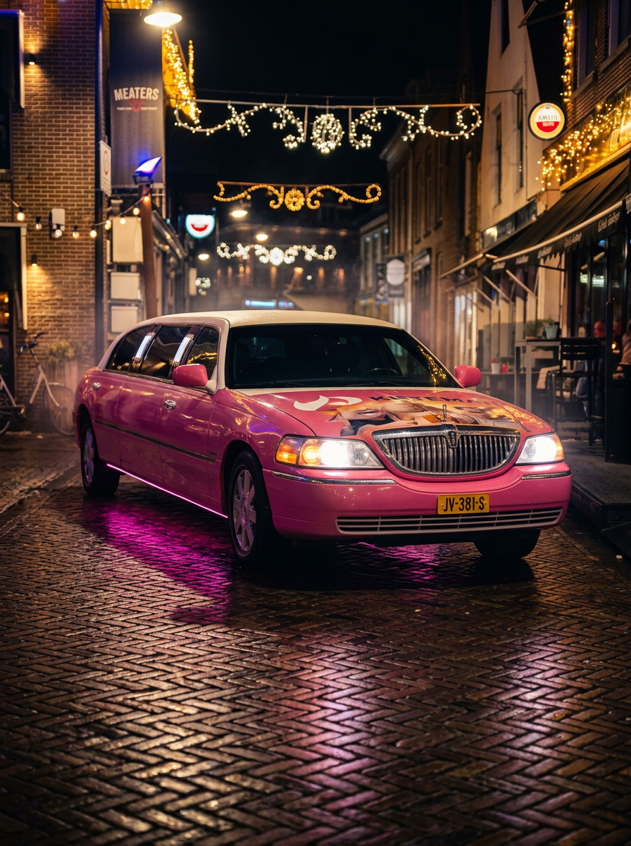 Kisteman limousine 's nachts